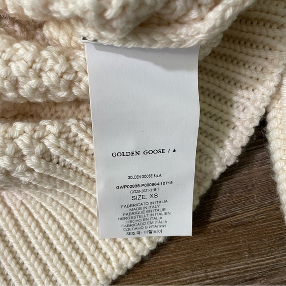 Golden Goose Women's Round-Neck Virgin Wool Sweater with Braided Motif - Picture 10 of 12